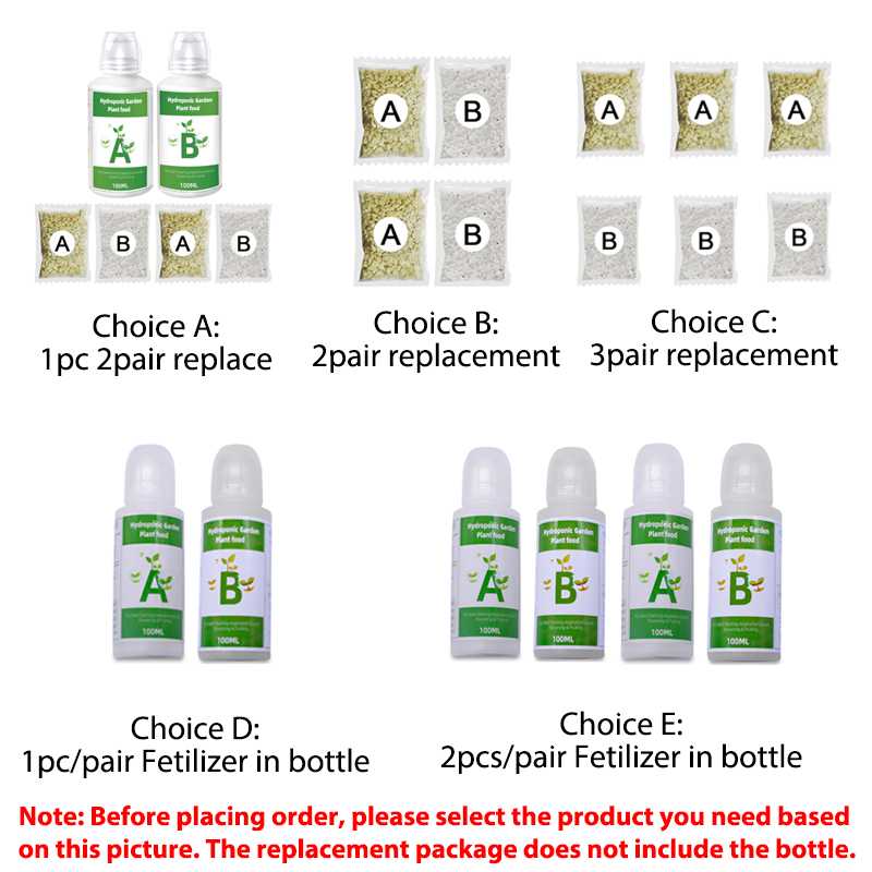 Hydroponic Nutrient A B Set - Fertilizzante AB Set in due parti