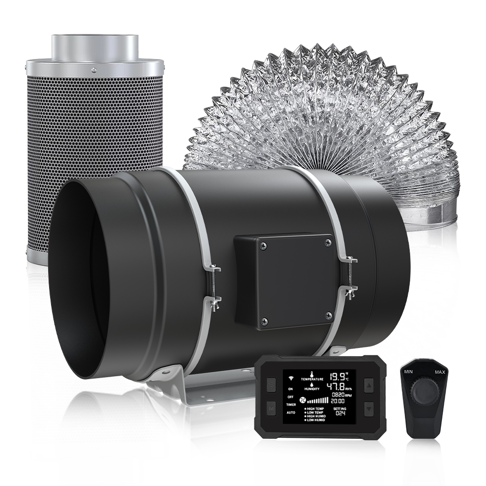 Inline Duct Fan 8 Inch - Ventilatore da condotto in linea silenzioso