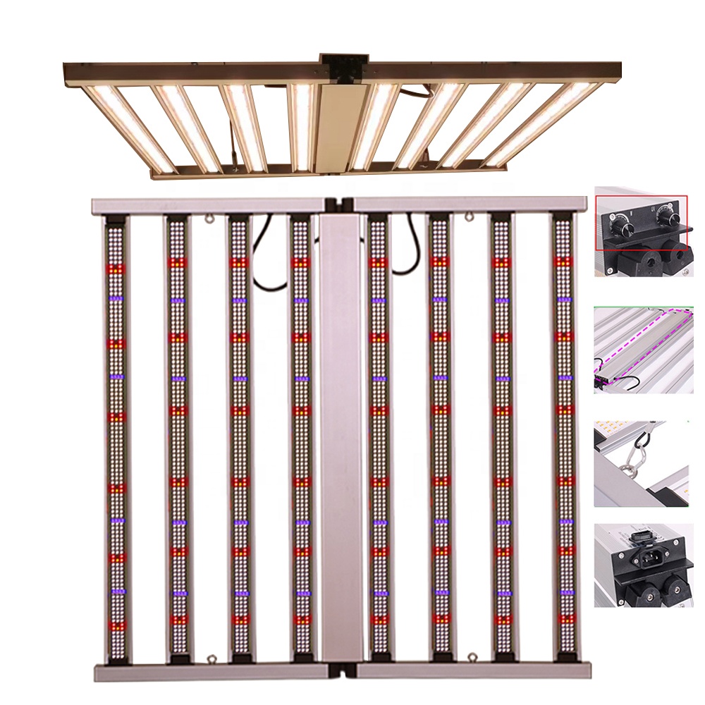 Led Grow Light 1000W Full Spectrum - 8 Bar Samsung Dimmerabile Idroponico Spettro