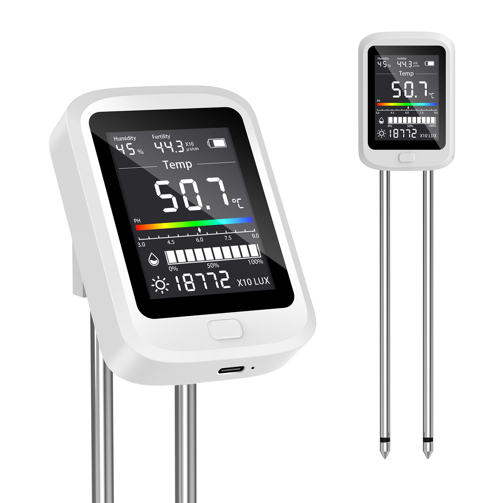 Ph Ec Meter Hydroponic - Misuratore di umidità del terreno 6