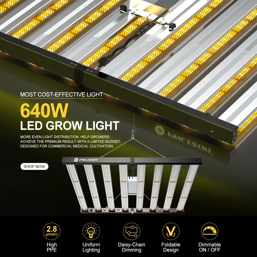 Lampada per Coltivazione Phliz - Led Grow Light Bar 640W recensione e prezzo