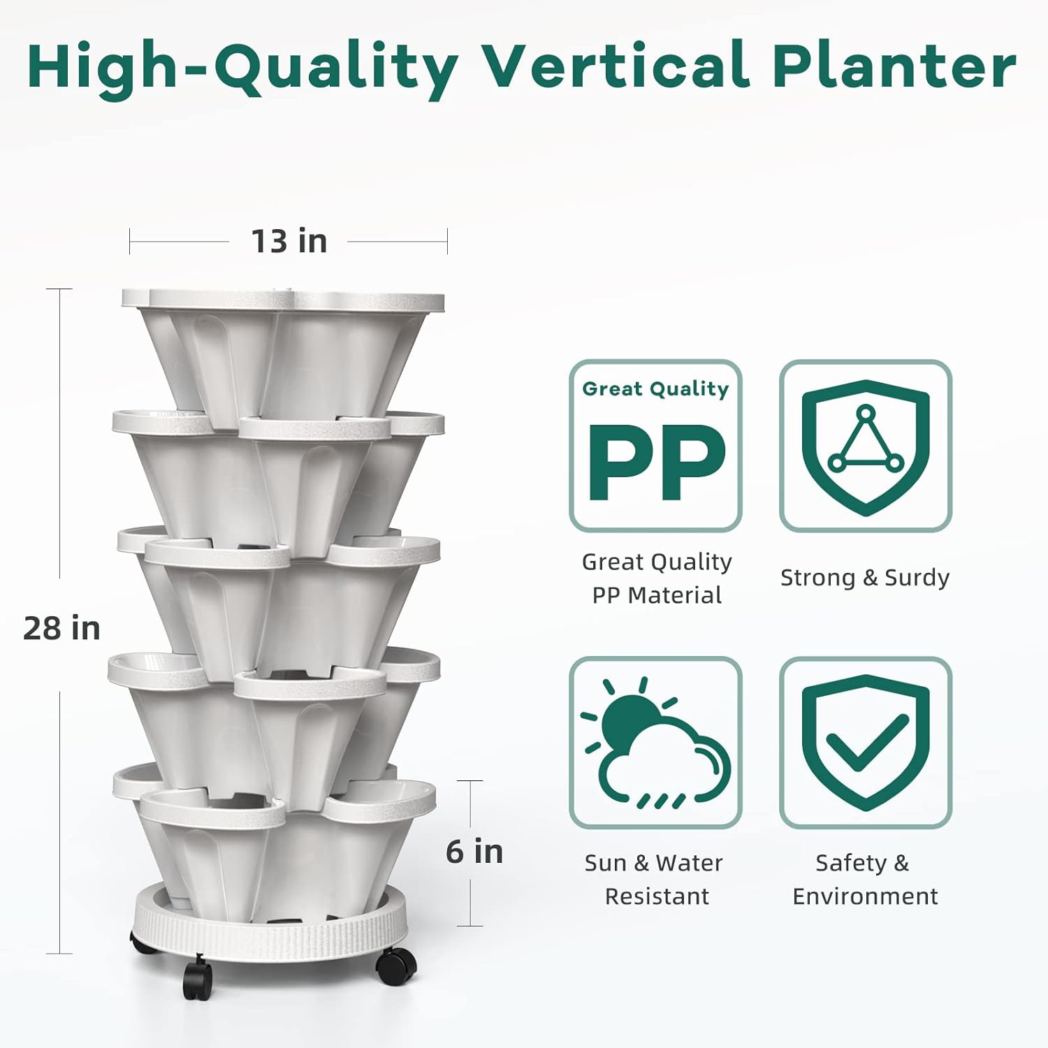 Vaso da fiori impilabile Set d - Hydroponic Tower Garden recensione e prezzo