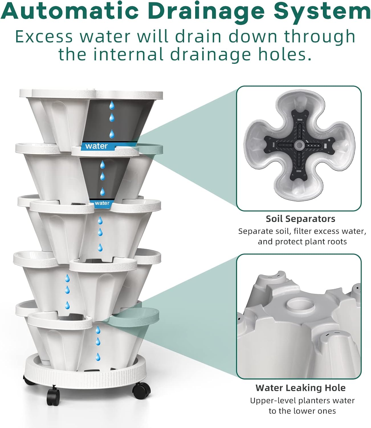 Vaso da fiori impilabile Set d - Hydroponic Tower Garden recensione e prezzo