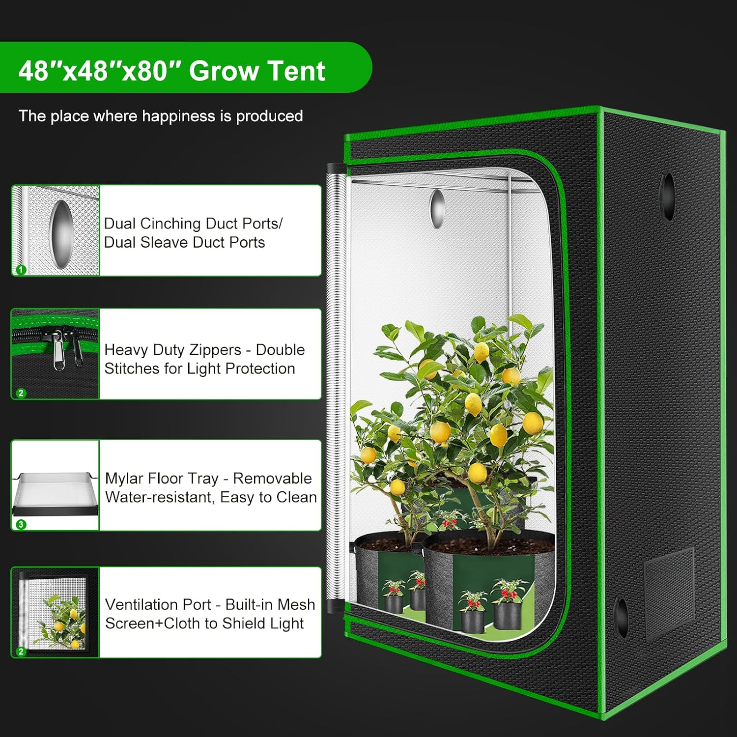 Tenda per coltivazione idropon - Grow Tent 4X4 Mylar recensione e prezzo