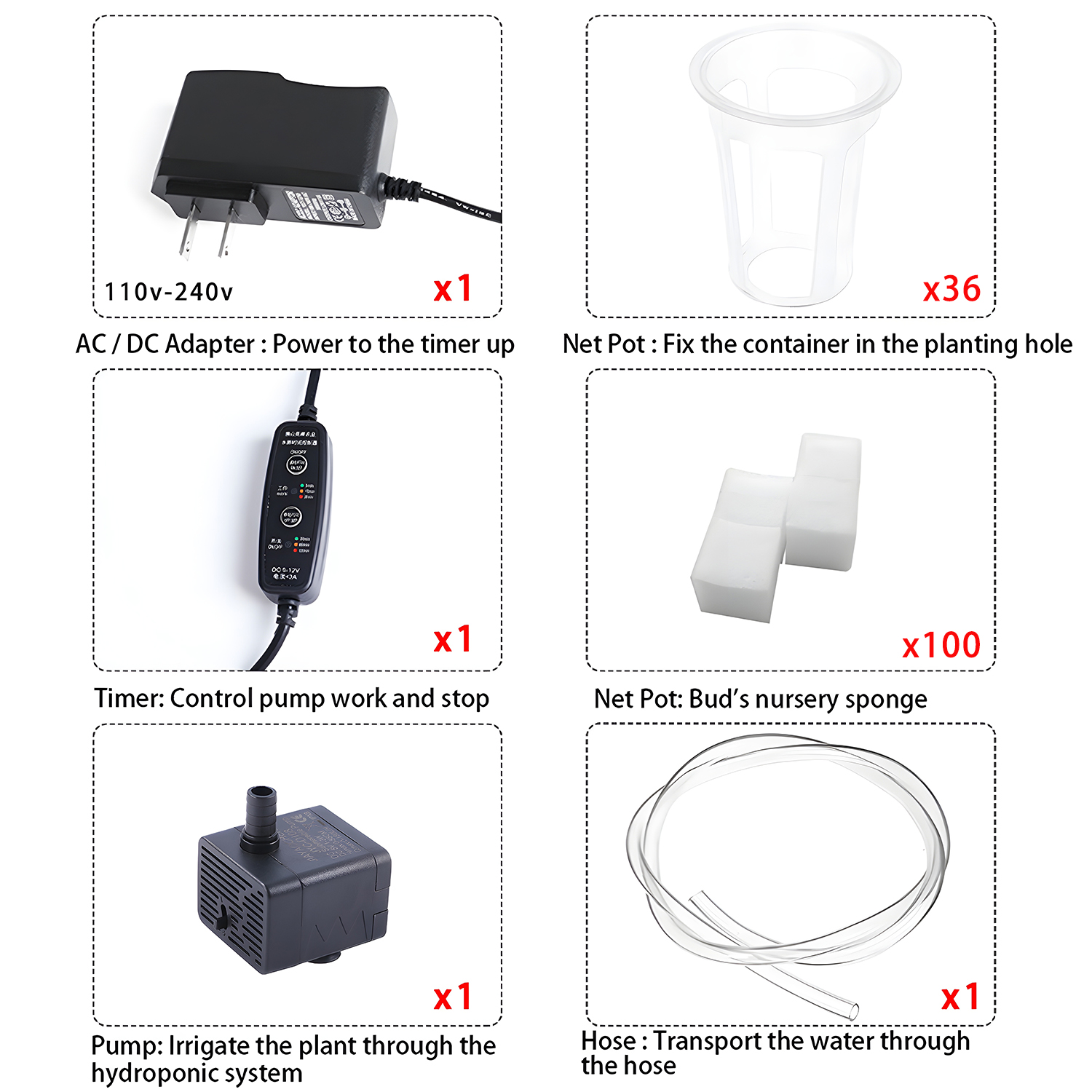 36/ siti Kit sistema di coltiv - Hydroponic Growing System 36 Site recensione e prezzo