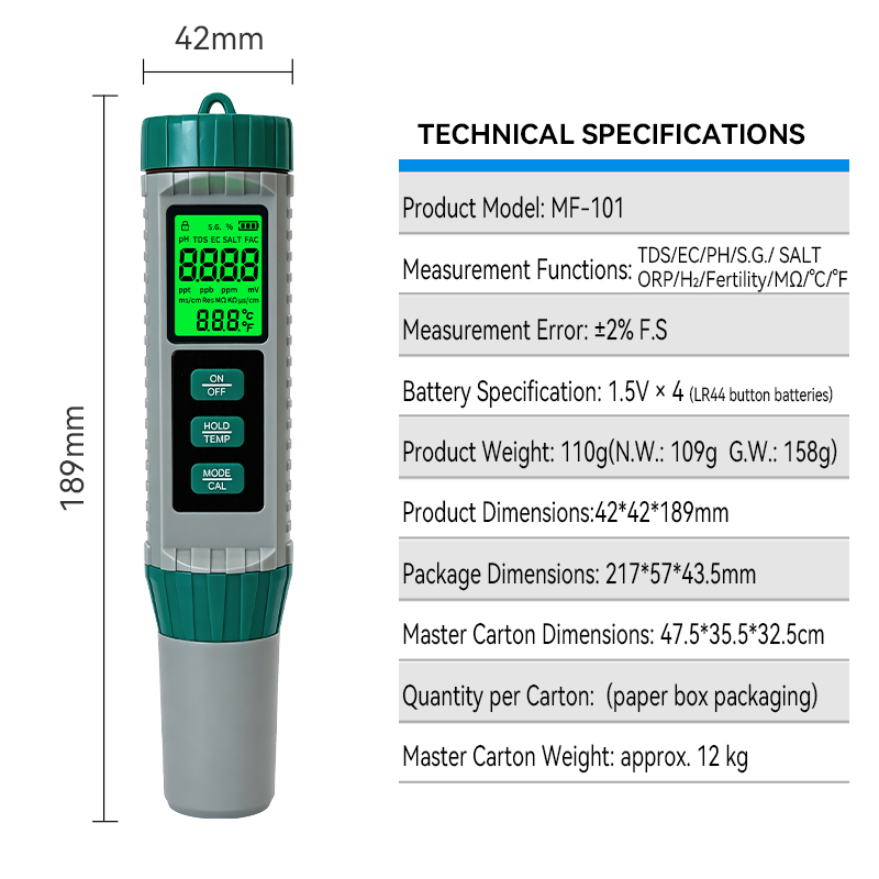 Nuovo Misuratore PH 10 in 1, M - Ph Ec Meter Hydroponic recensione e prezzo