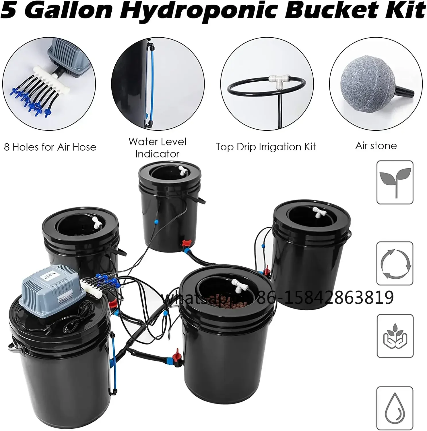 Nuovo Sistema Idroponico DWC R - Dwc Bucket System 5 Gallon recensione e prezzo