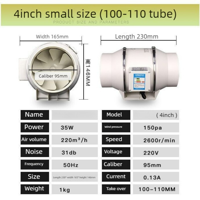 Ventilatore da condotto silenz - Inline Duct Fan 8 Inch recensione e prezzo