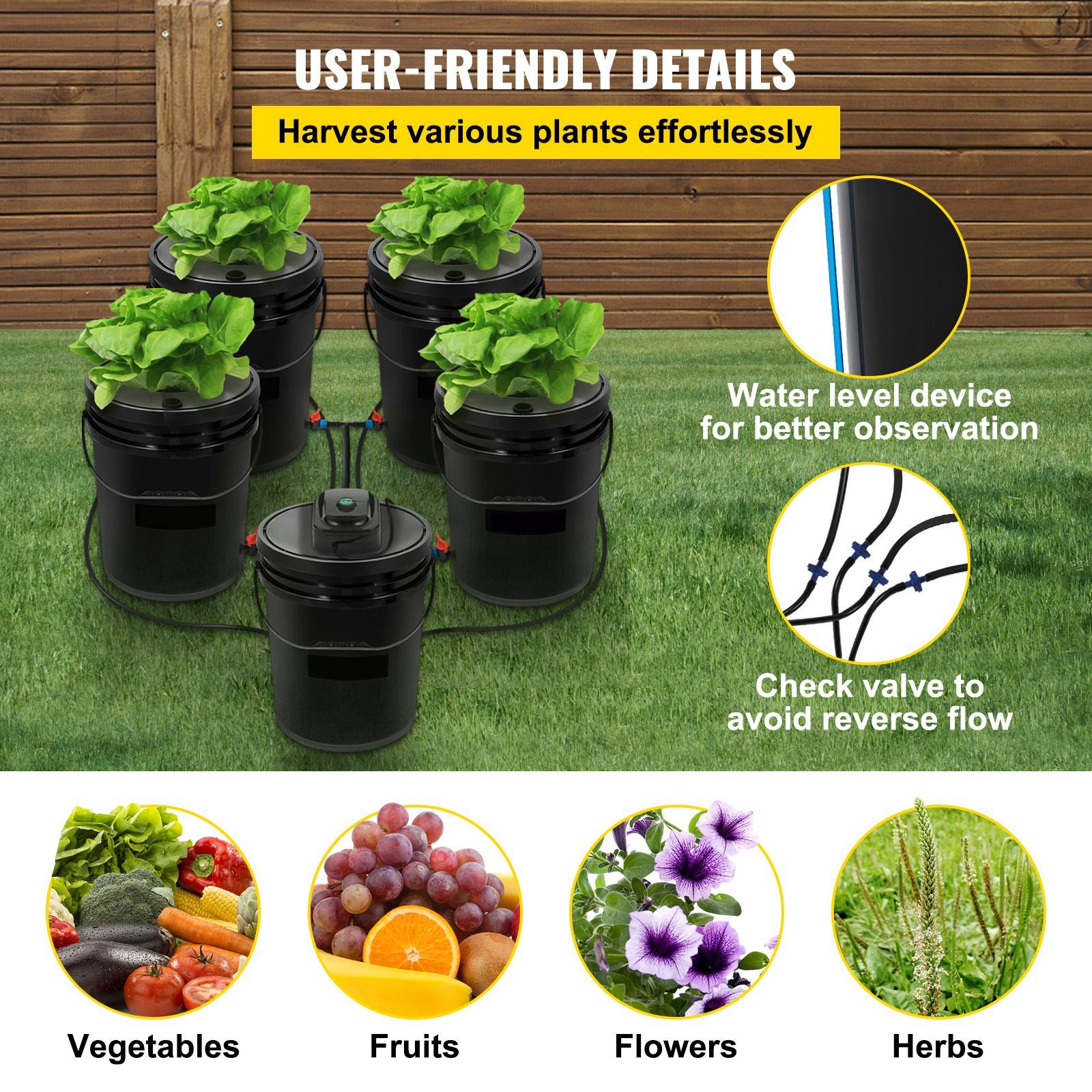 Sistema idroponico DWC, 5 gall - Dwc Bucket System 5 Gallon recensione e prezzo